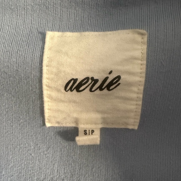 Aerie Light Blue Corduroy Utility Cropped Zip up Jacket size small - Picture 8 of 10